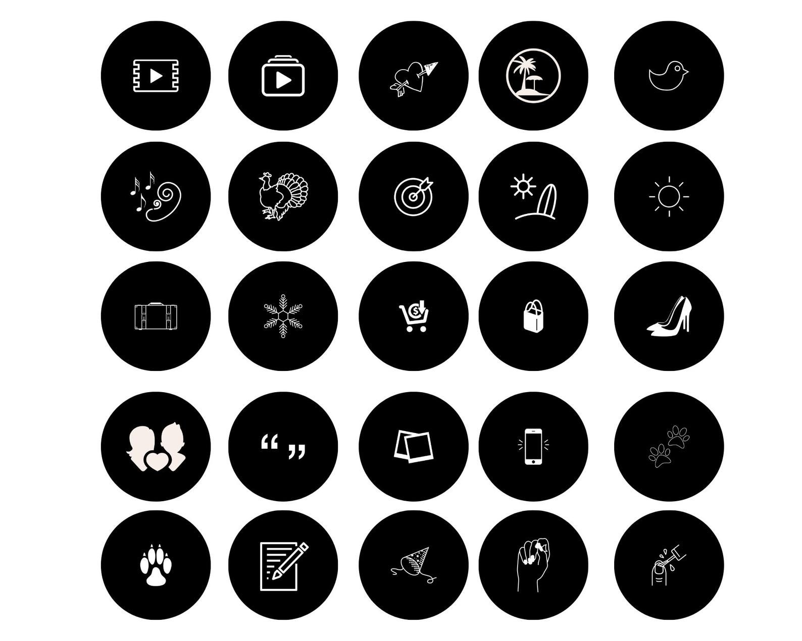Иконки для инстаграмма актуальное черные