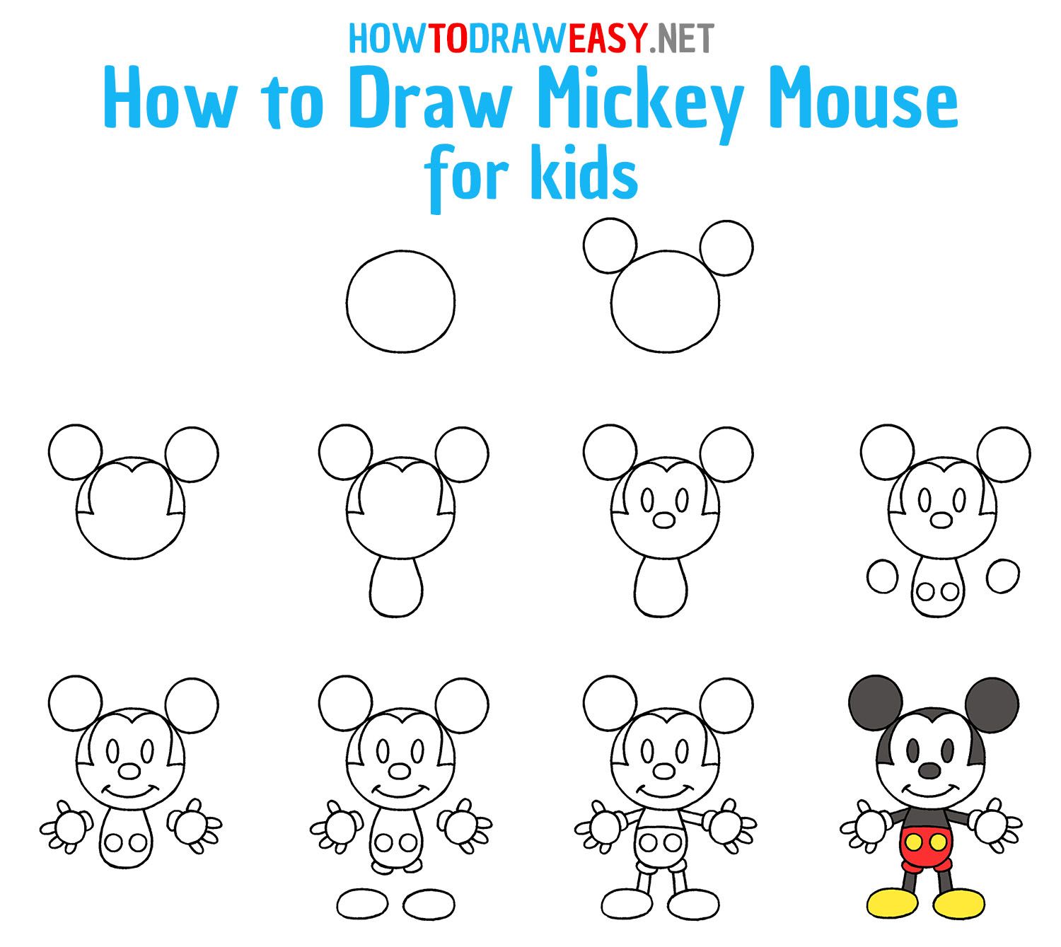 How draw Micky