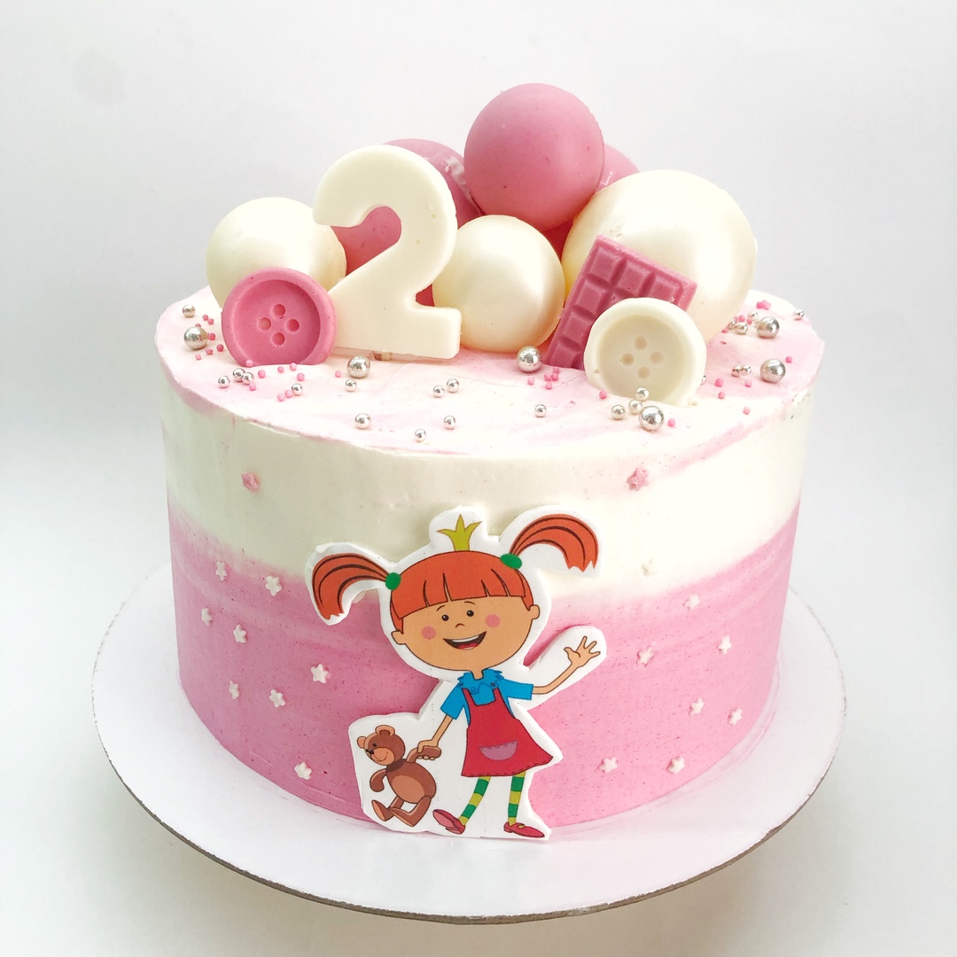 Стильный торт для девочки 7 лет
