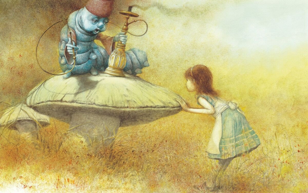 Алиса в Зазеркалье иллюстрации Роберта Ингпена