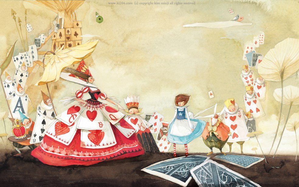 Иллюстрации Алиса в стране чудес акварель