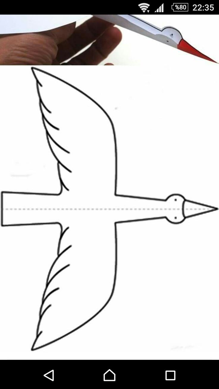 Макет птицы из бумаги