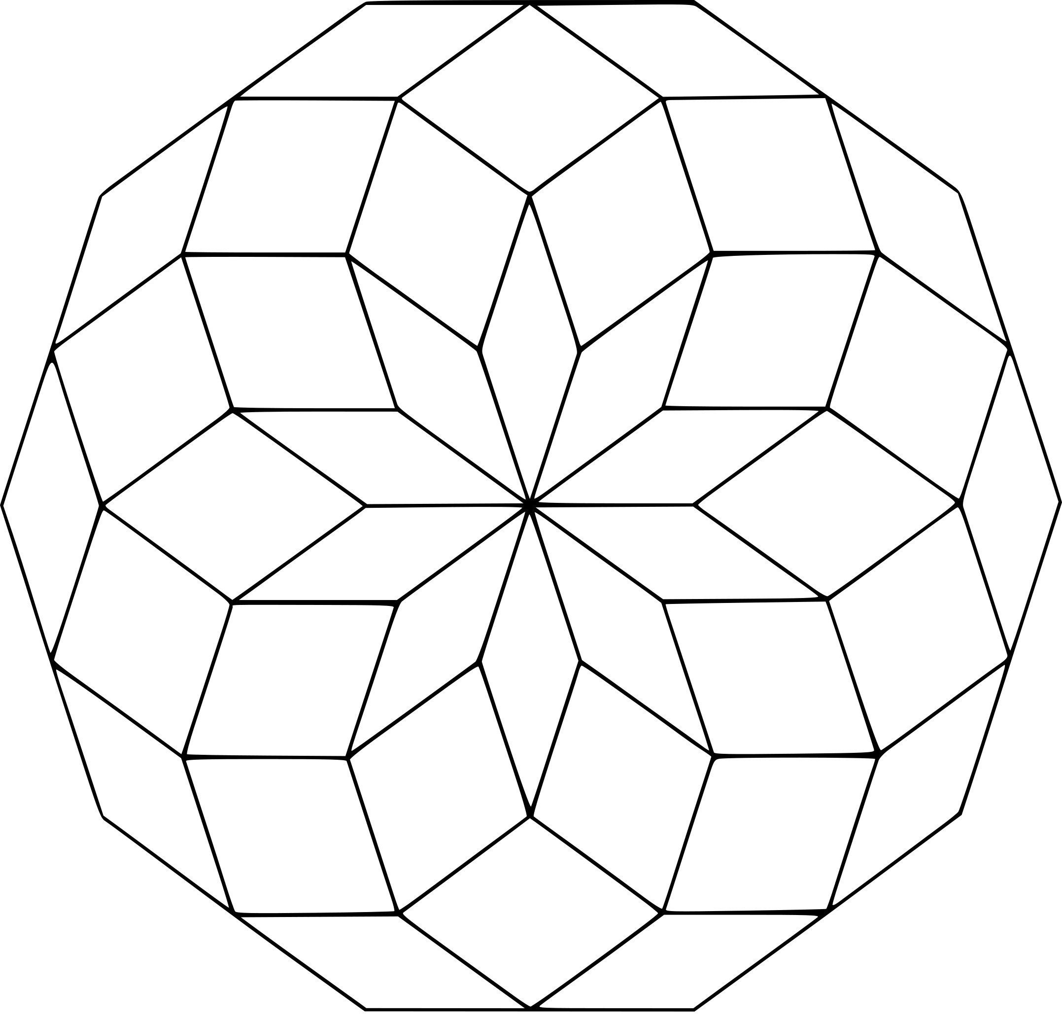 Мандала с геометрическими фигурами