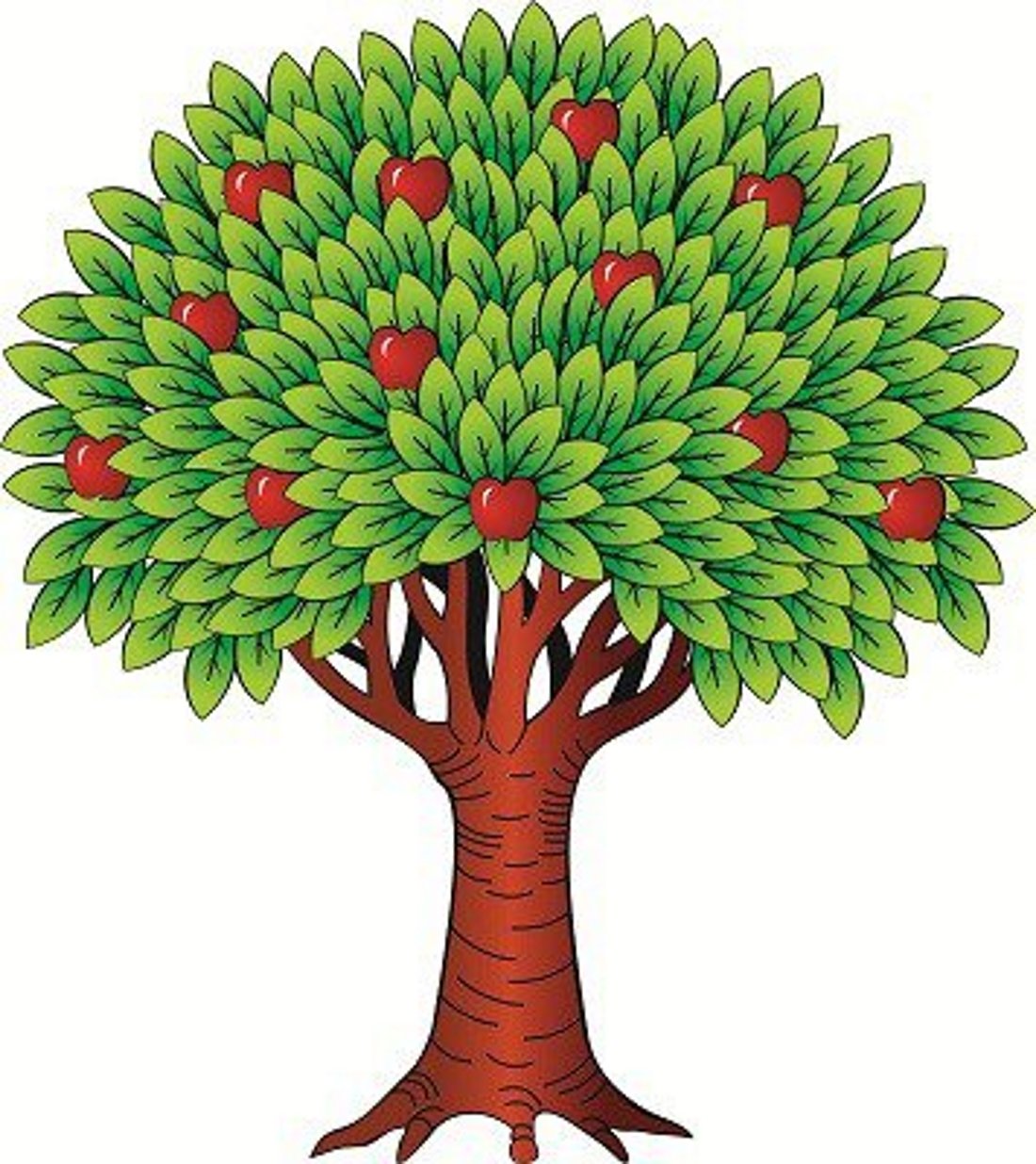 Мультяшное цветное дерево