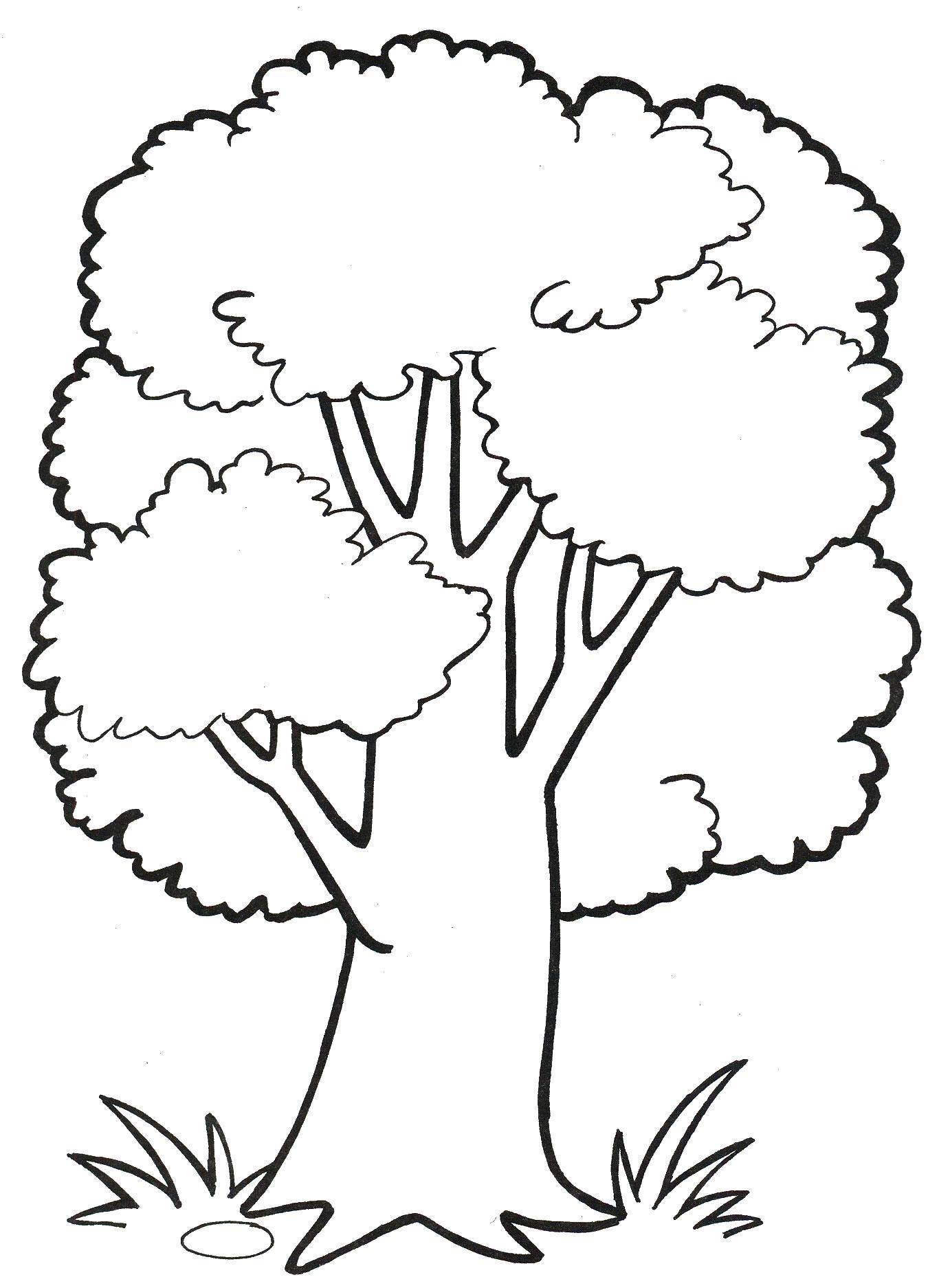 Дерево для раскрашивания для детей